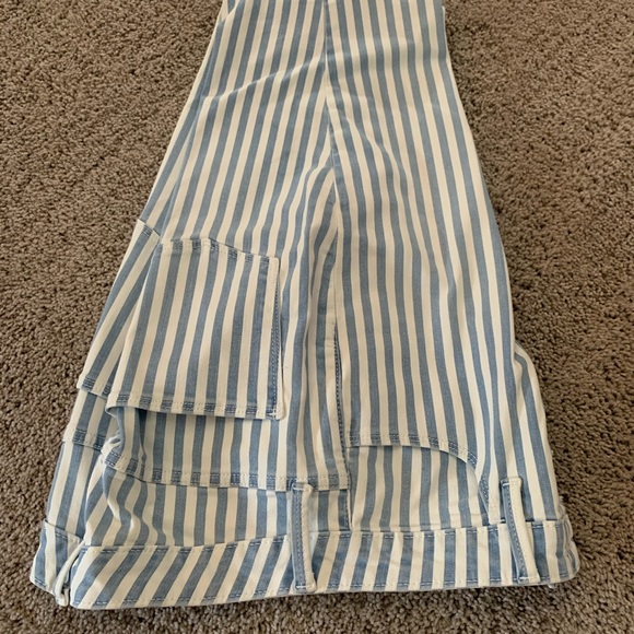 Blue & White Striped High Waist Skinny Jeans - Picture 4 of 10